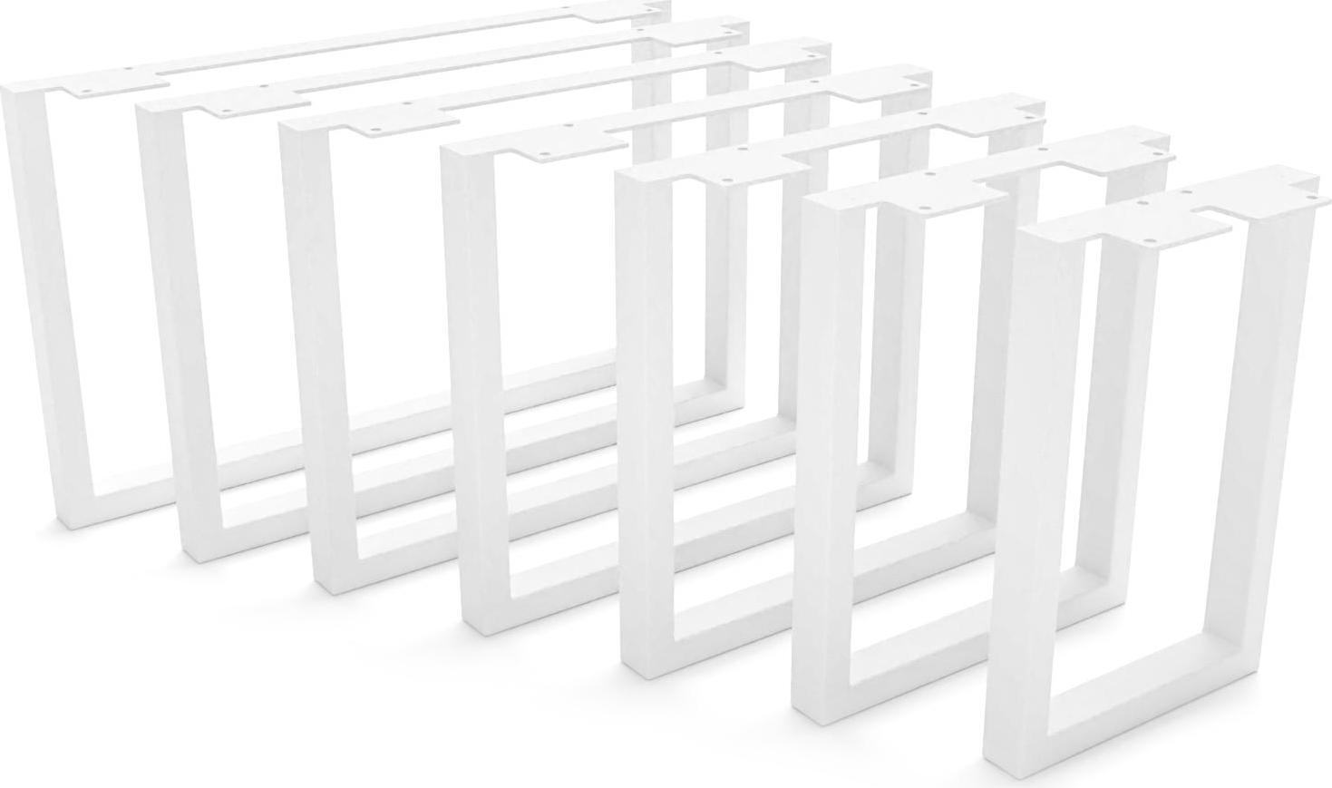 HEVVA - 30 cm hohe Möbelfüße GRAZ - 50 cm Tiefe, Weiß, 2er Set HV-GRAZ-50-W-30-2