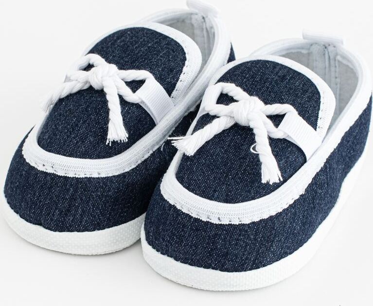 Baby Mokassins-Mützen New Baby dunkelblau 0-3 m, Gr. 116/122