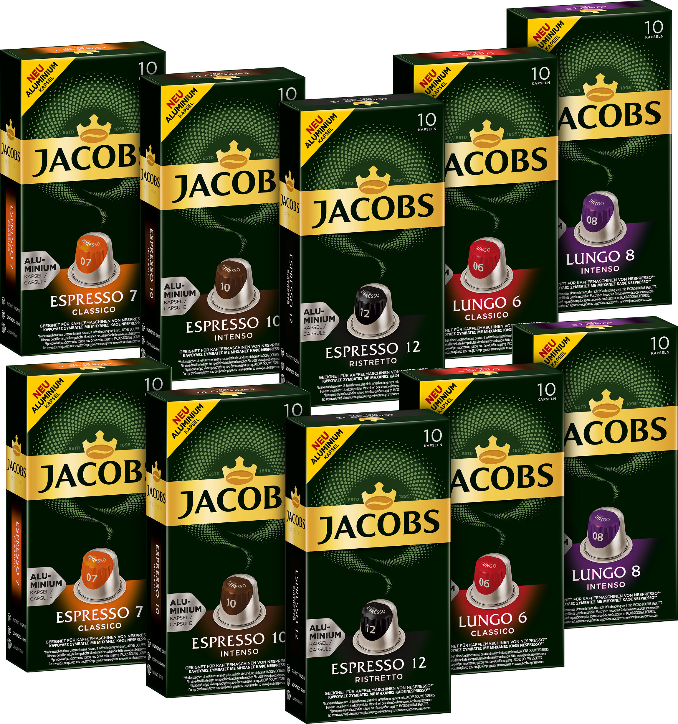 Jacobs Kaffee Lungo Intenso 20 Kapseln 104 G, 10er Pack Online Kaufen