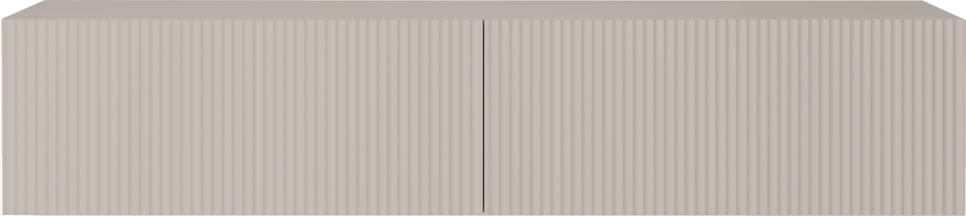 Selsey Mobile TV Porta TV Sospeso 140 Cm – Grigio Beige Veldio, Con Ante A Ribalta E Due Scomparti