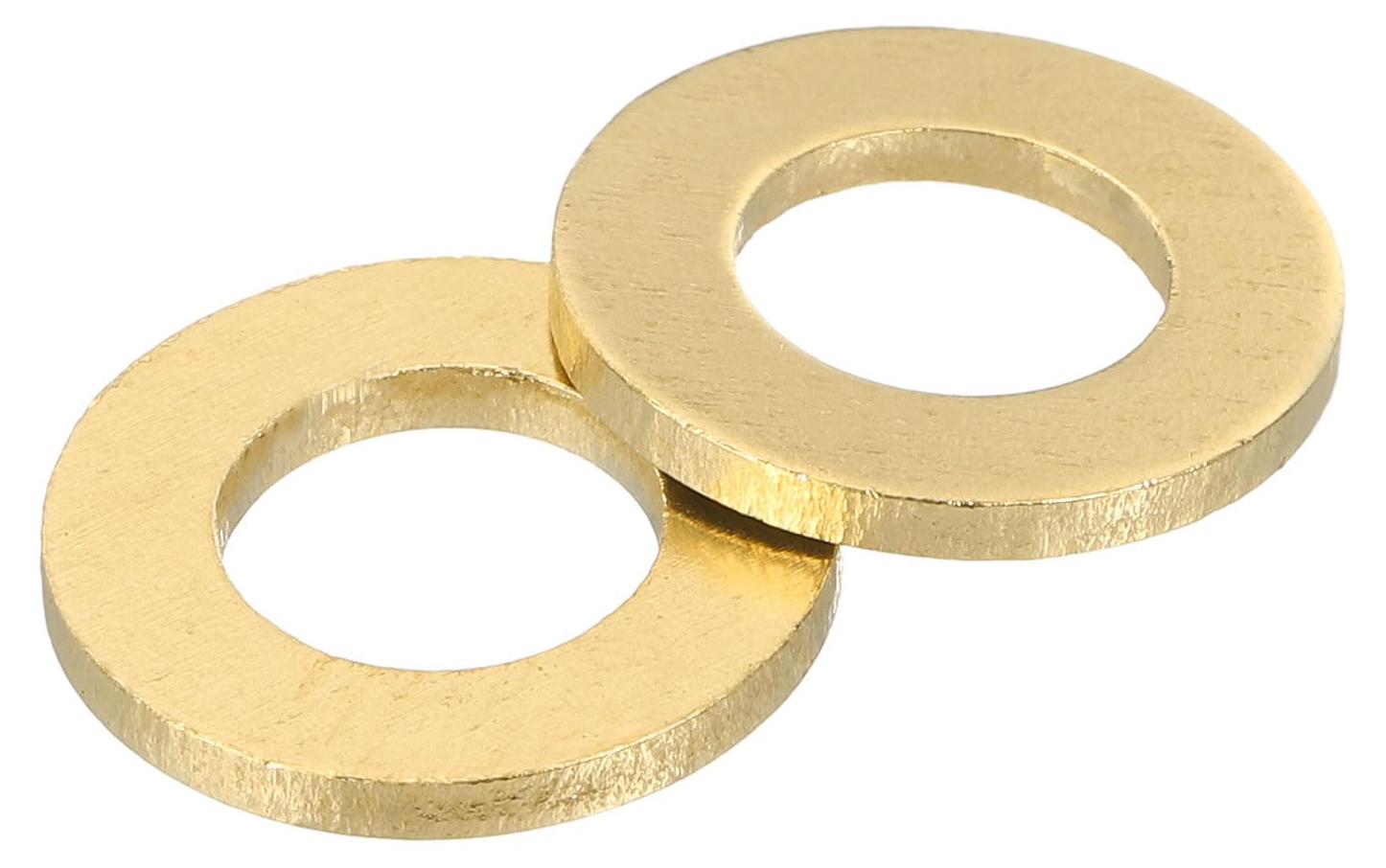 Markenlos 50 Messingringe M8 x 16 mm x 1,5 mm, Dichtringe, Flachdichtringe, Schlitzringe, Sicherungsringe, Ringe für Schrauben, Bolzen, Kfz- und Motoröl