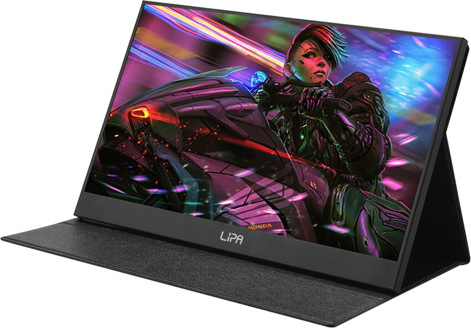Lipa AX-50 Prenosný monitor so stojanom Full HD 15,6 palca - HDMI - Prenosný monitor - - Externá obrazovka - Aj pre notebook - Herný monitor