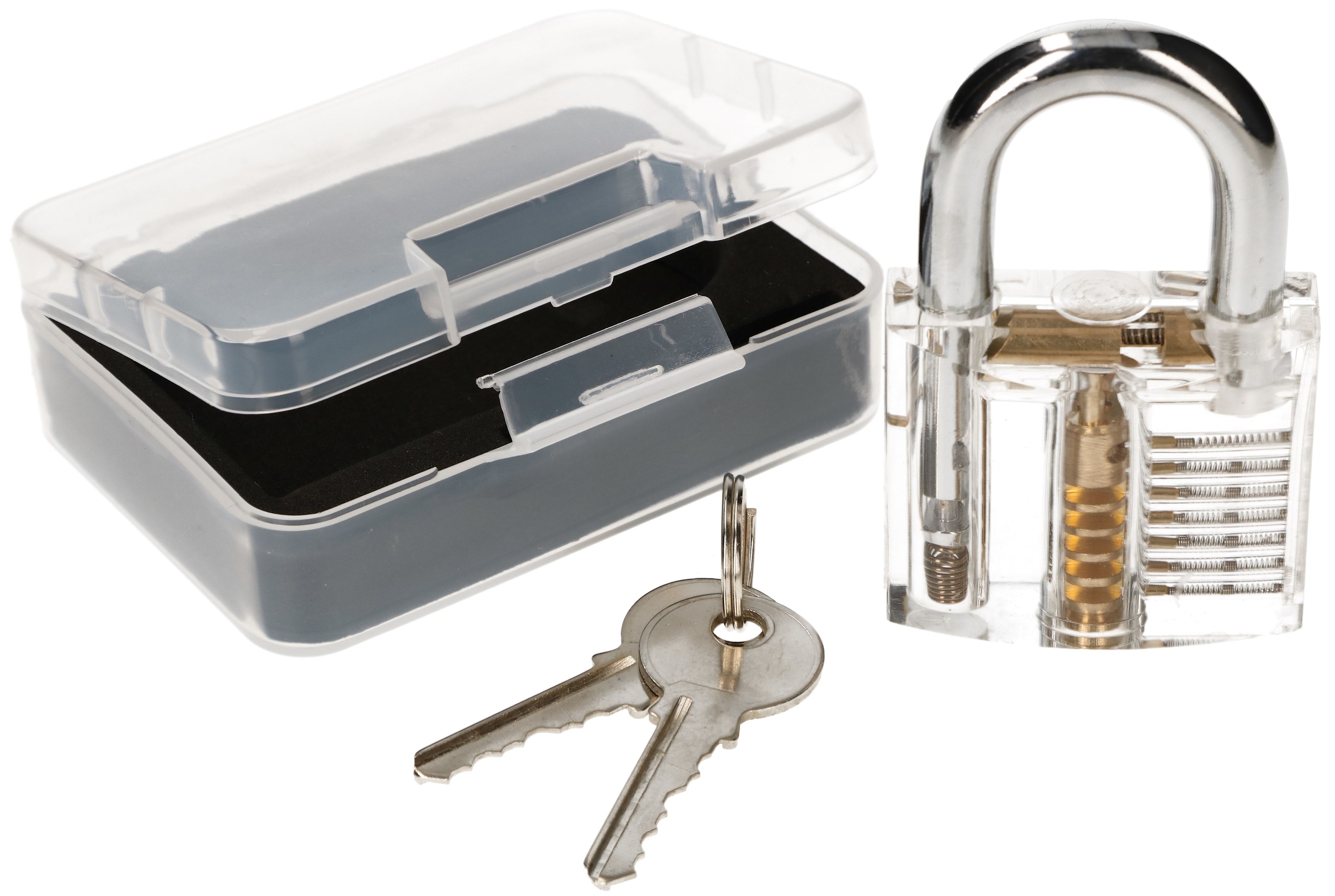 KOTARBAU® Lockpicking Set Transparentes Vorhängeschloss Trainingsschloss Übungsschloss zum Üben von Notöffnen von Schlössern