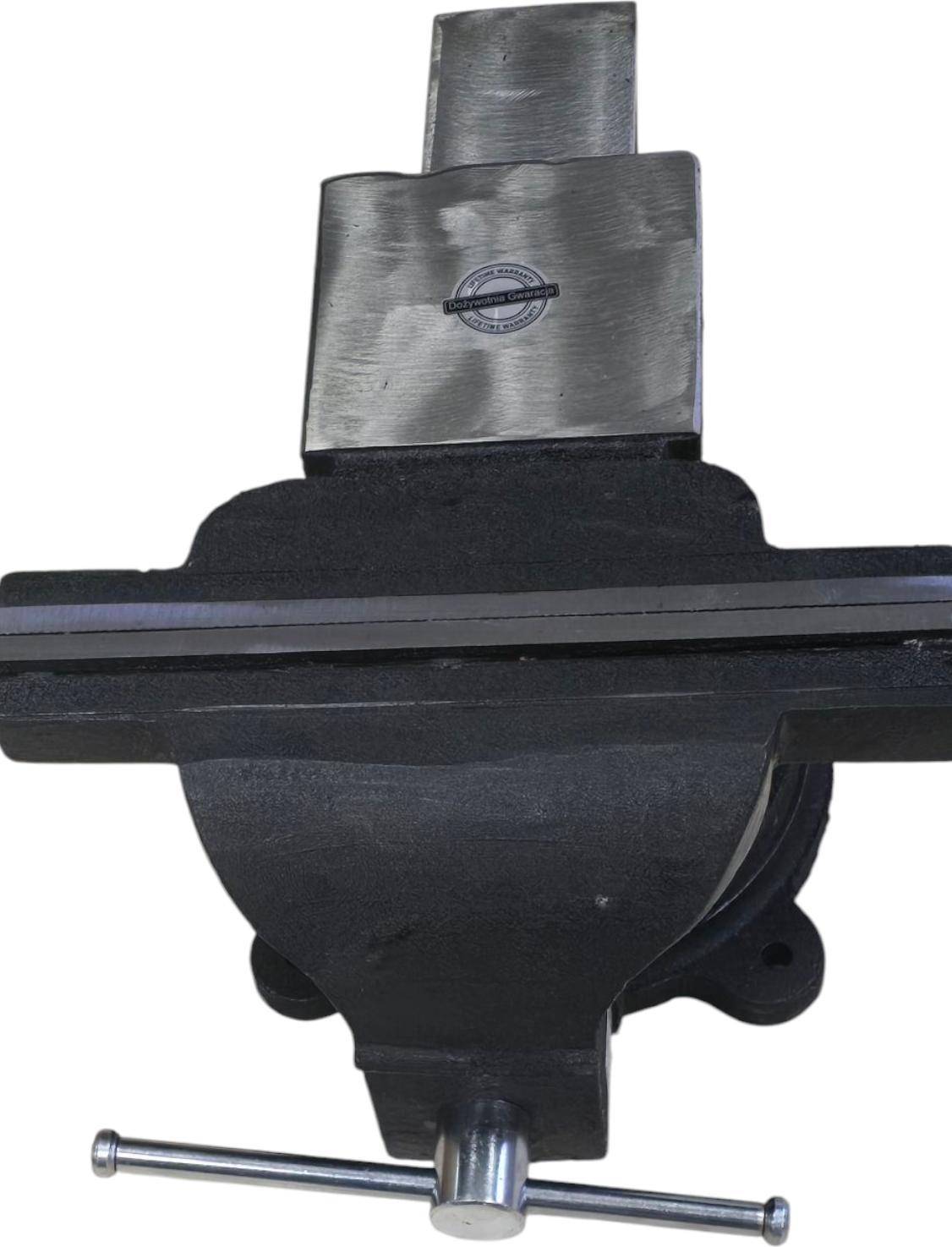 BASS POLSKA Werkstattschraubstock aus duktilem Gusseisen mit drehbarem Fuß 250 mm (10")