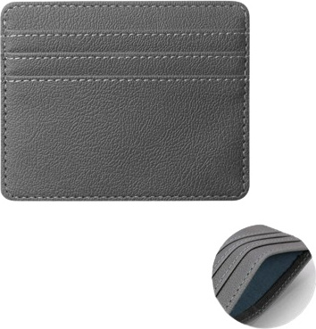 INF Tragbares Kreditkartenfach mit RFID-Schutz Grau 300426