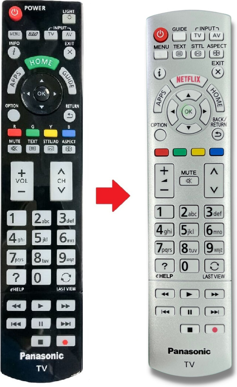 Originale Panasonic TV Fernbedienung N2QAYB000936
