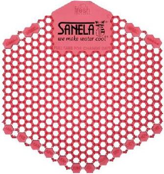 Sanela Zubehör - Duft Sieb für Pissoir - Kiwi/Grapefruit, Farbe: Rot SLA 11A