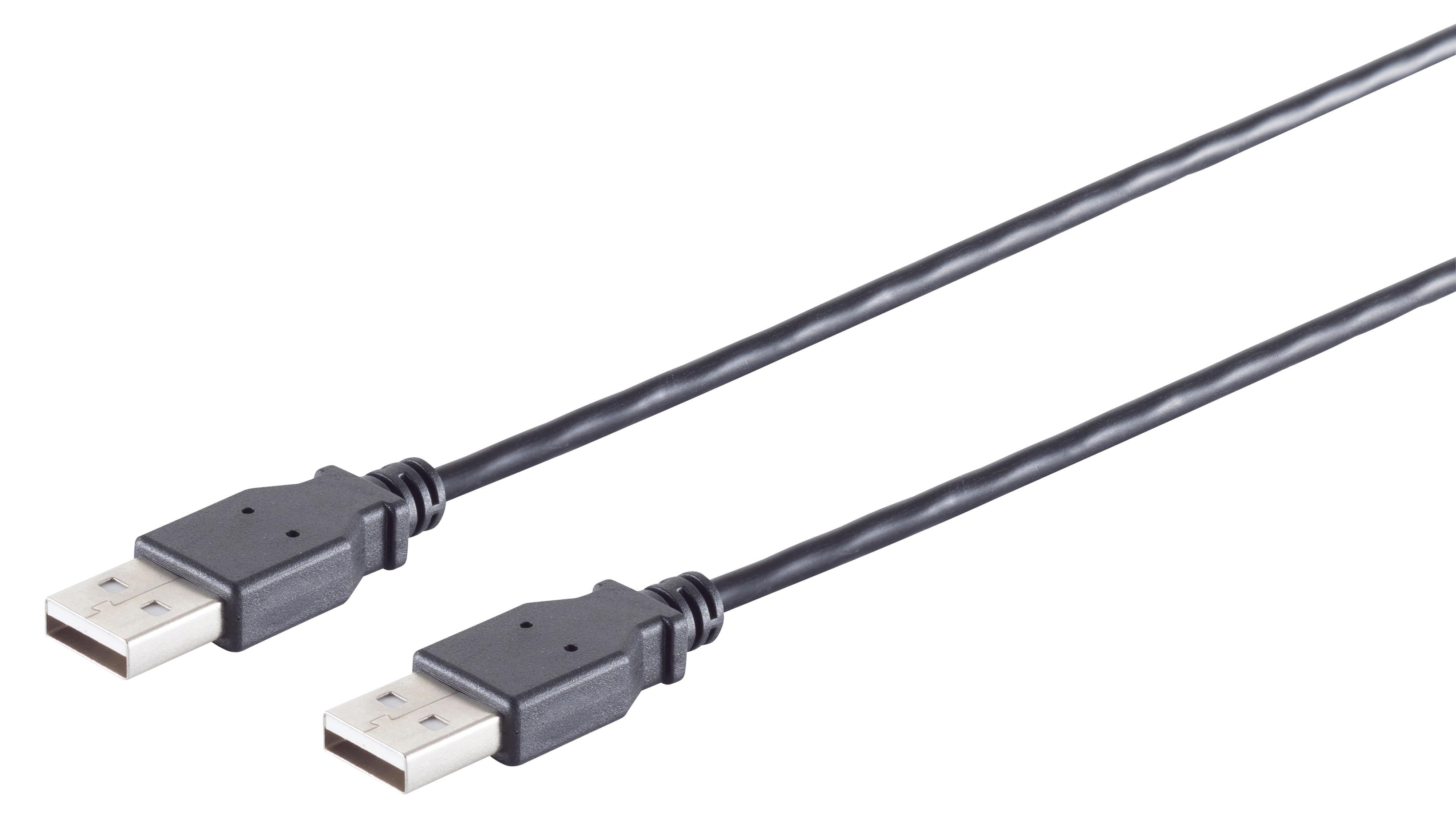 Shiverpeaks S/CONN maximale Anschlussmöglichkeiten USB High Speed 2.0 Kabel, A/A Stecker, USB 2.0, schwarz, 1,0m (13-22025)