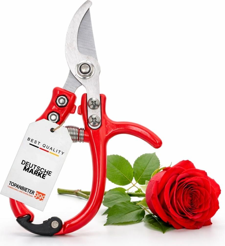 TOPANBIETER 999 Rosenschere 15,2 cm, Bypass-Schere für Rosen und Sträucher, präzise Blumenpflege, Federmechanik TOPANBIETER999 Rosenschere
