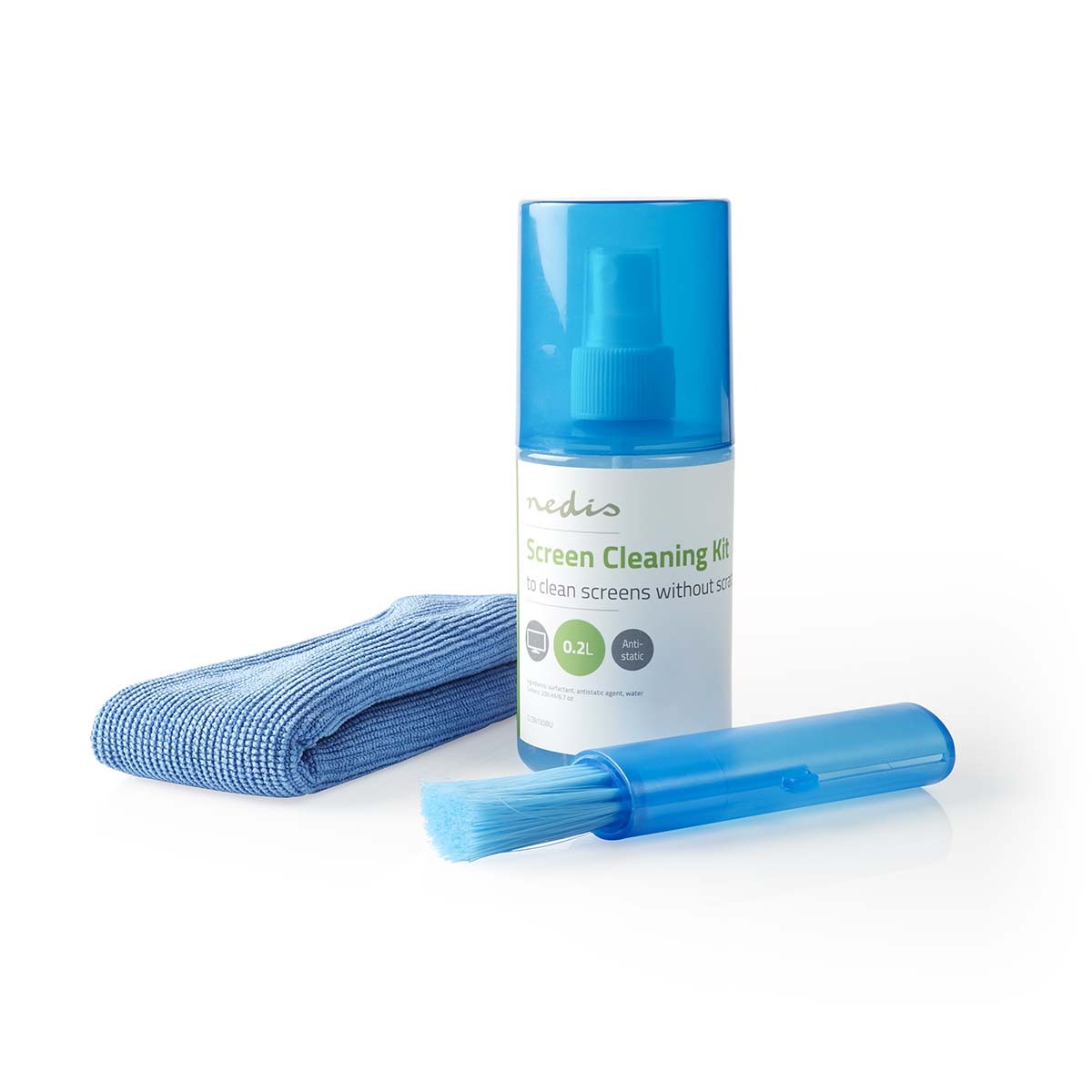 Nedis Bildschirmreiniger - Spray - 200 ml - Fernsehbildschirm / Notebook / Smartphone / Tablet - Wiper enthalten CLSN120BU