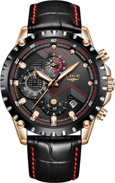 Uhr LIGE Luxury - Schwarz/Golden KP4060