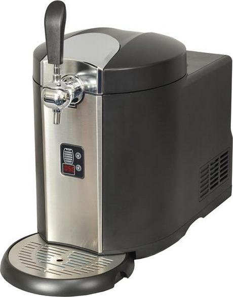 Biermaschine - Druckbiersystem mit Fass 5 l - Einstellbare Temperatur - Edelstahl schwarz