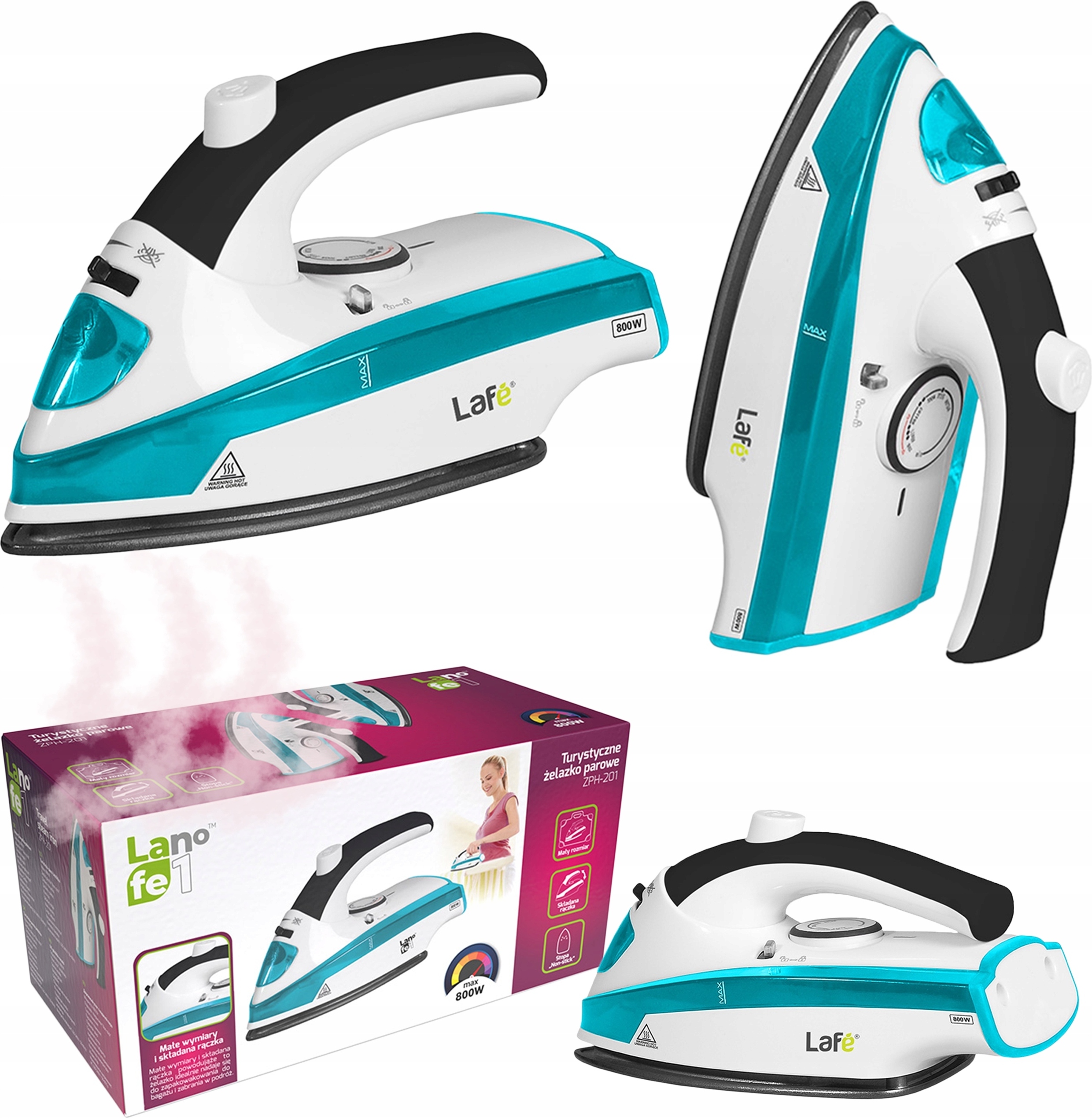 Lafe Reisebügeleisen Klein Dampf Non-Stick Faltbar Reisebügeleisen °C Regelung BELLA-J-0854