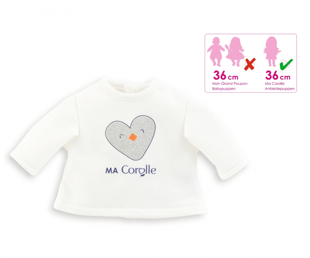 Corolle 9000212230 - Shirt, langärmlig, für alle 36cm MaCorolle Ankleidepuppen, ab 4 Jahren