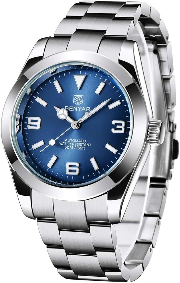 Pánske elegantné 41 mm automatické mechanické hodinky vodotesné náramok z nehrdzavejúcej ocele svietiace príležitostné obchodné analógové