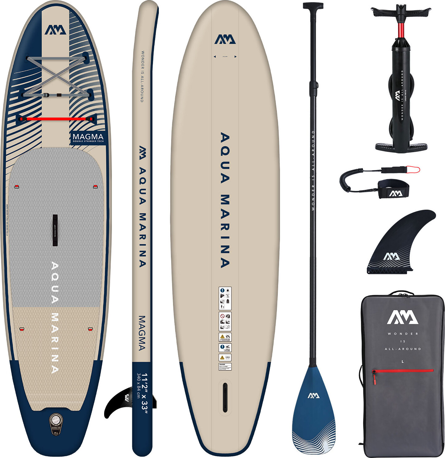 Paddleboard Aqua Marina Magma 11'2'' x 33'' x 6'' Earth Wave 12501849