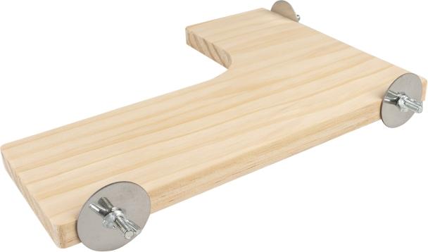 DUVO L-Plattform aus Holz für Nager, Spiel- und Kletterplattform 27x21,5x4cm