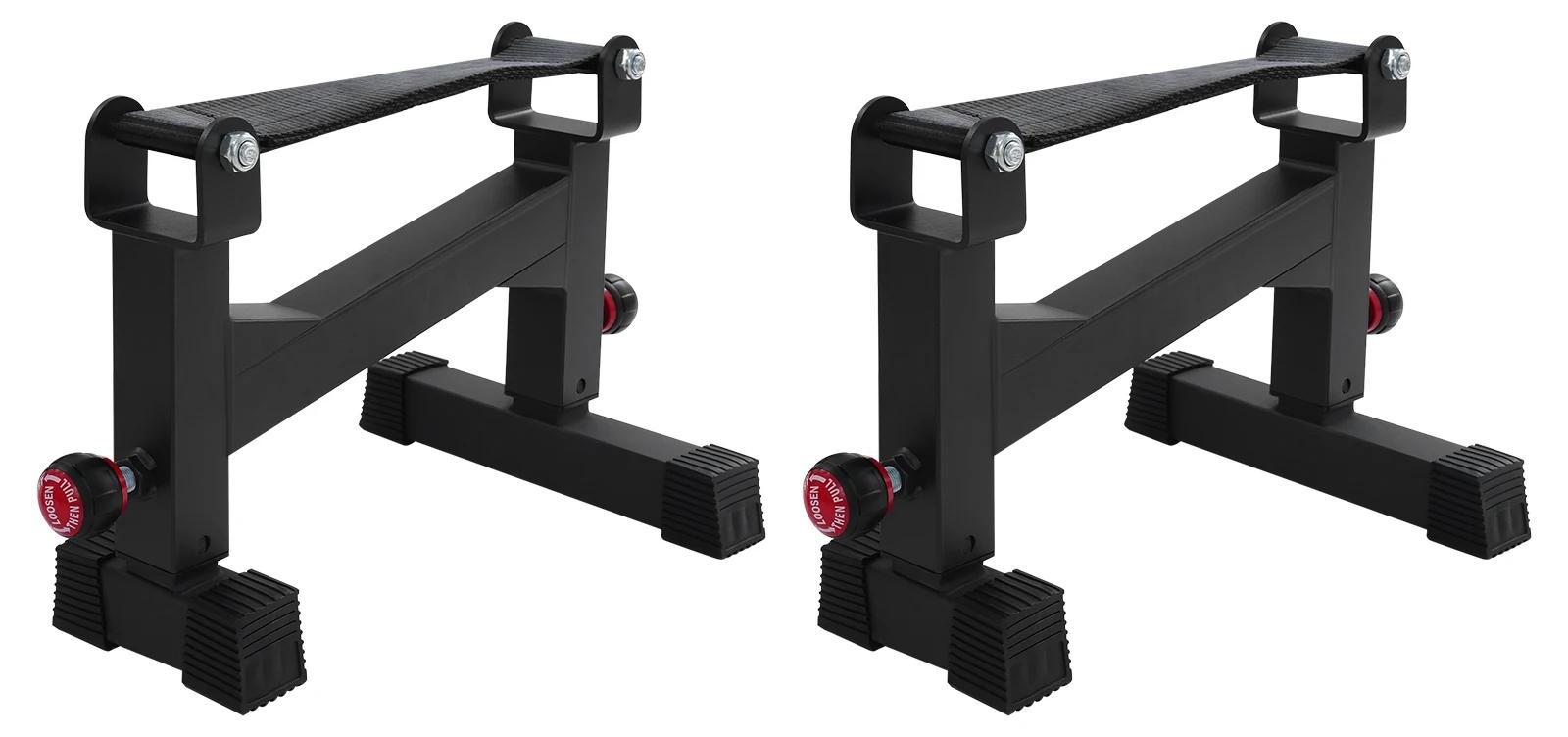 StarTech Langhantelheber Deadlift Jack - 2er Set Schwerlast Ständer - Rack für Gewichtheben und Kreuzheben - Home Gym Bodenstehend - Schwarz