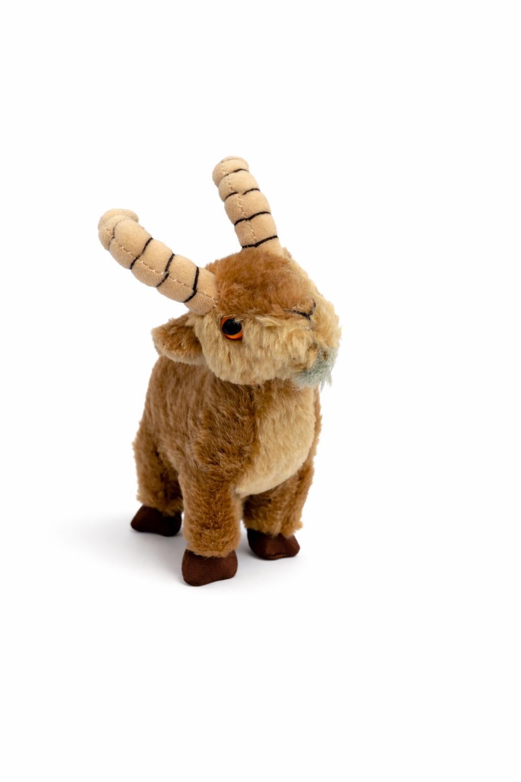 Euro Souvenirs Bergziege Kuscheltier 18 cm Weiches Plüschtier Stofftier Ziege Alpen Tier Geschenk für Kinder