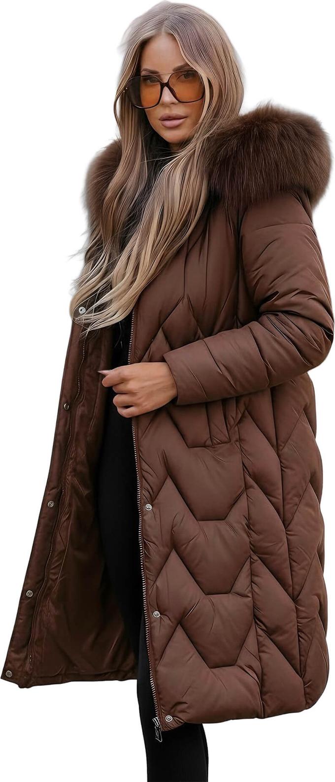 Damen Winterjacke Schokolade OZONEE JS/5M3229/158 M