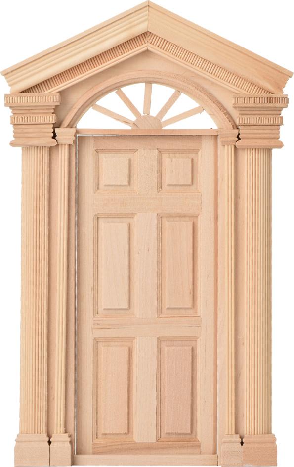 Gistuch Mini Dollhouse Door, Miniaturmodell Holz 1: 12 für Puppen -DIY -Möbelzubehör Dekoration
