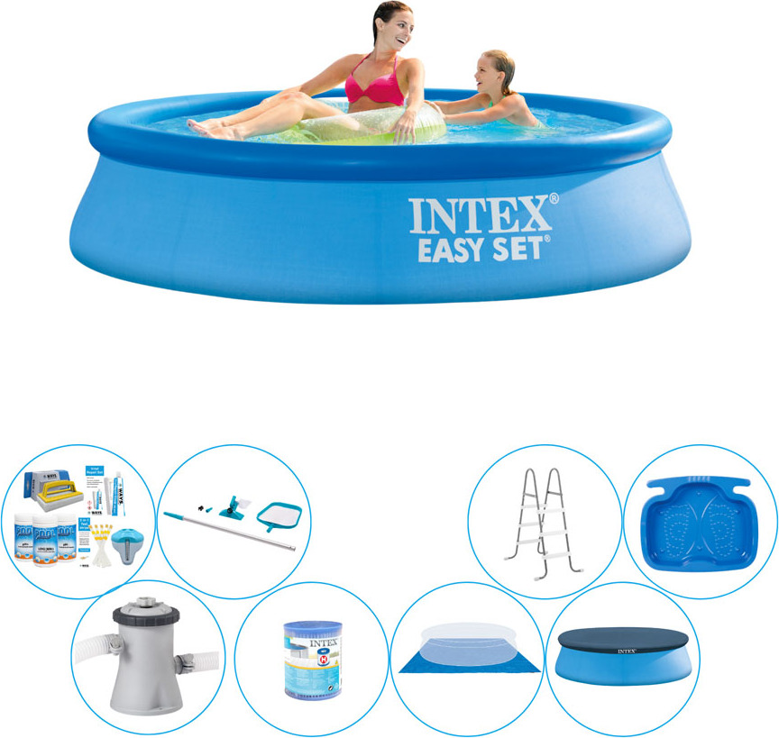Všetko v 1 bazénovom balíku - Intex Easy Set Rund 244x61 cm