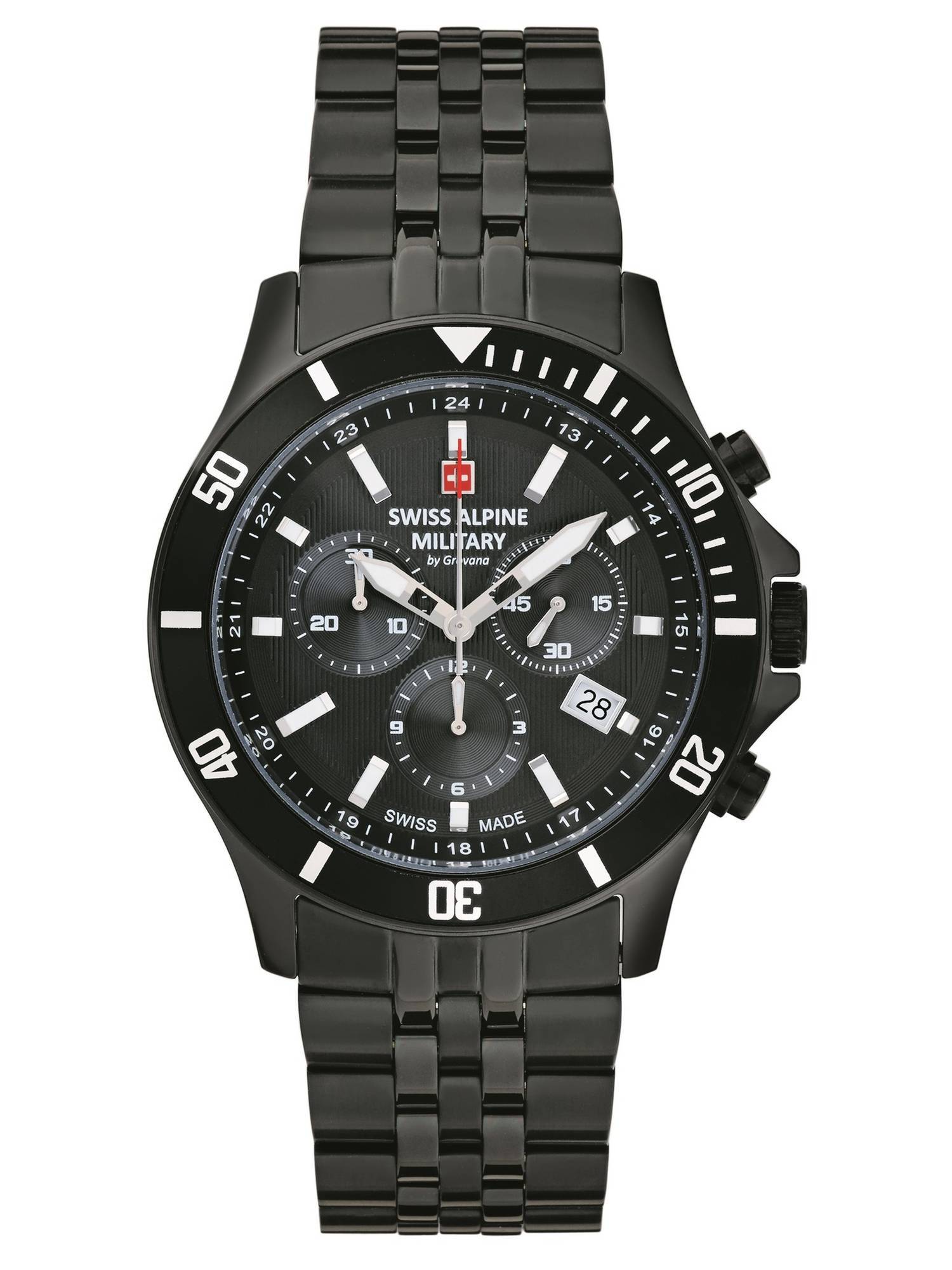 Swiss Alpine Military Herren Armbanduhr 42 mm Armband Edelstahl 7022.9177