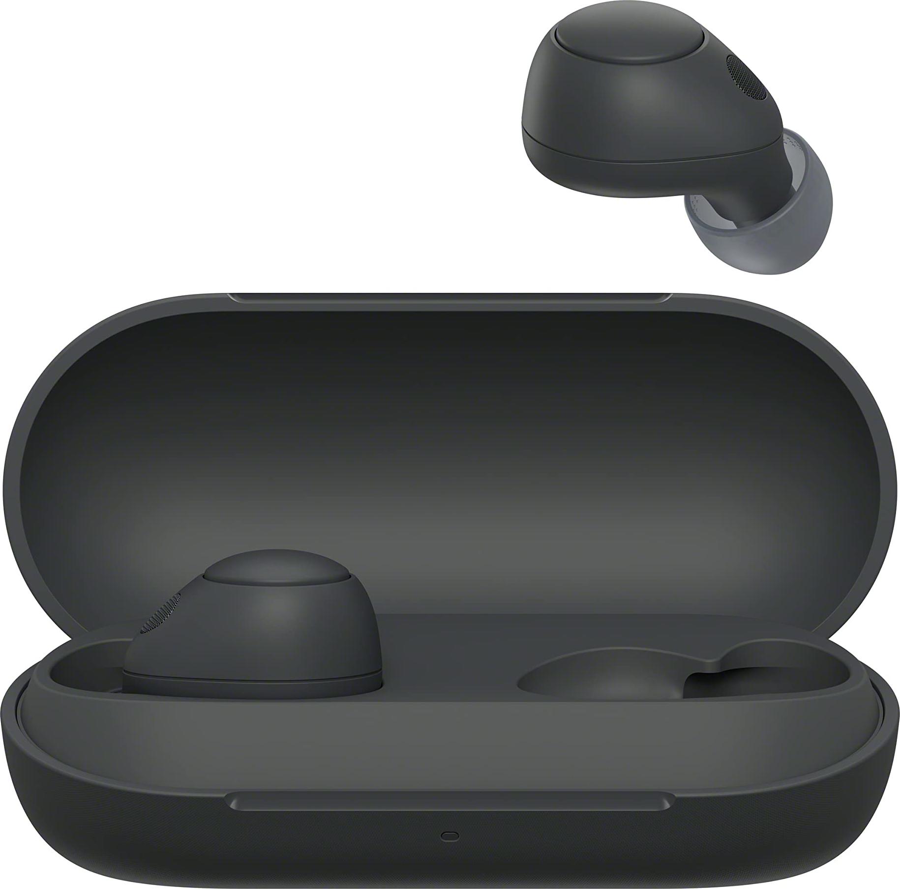 Sony WF-C700N kabellos, Bluetooth, Noise Cancelling Kopfhörer (kleine, leichte Kopfhörer mit Bluetooth Multipoint Connection, IPX4, bis zu 20h Akkulaufzeit, Schnellladung, iOS & Android) Schwarz WFC700NB.CE7