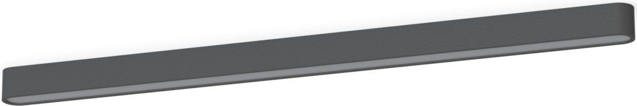 Deckenlampe Aluminium Graphit länglich warmweiß 3000 K 3200 lm Modern Deckenleuchte