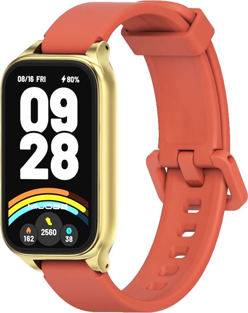 Pre Xiaomi Smart Band 9 Active / Redmi Band 3 Silikónový náramok s kovovým rámom