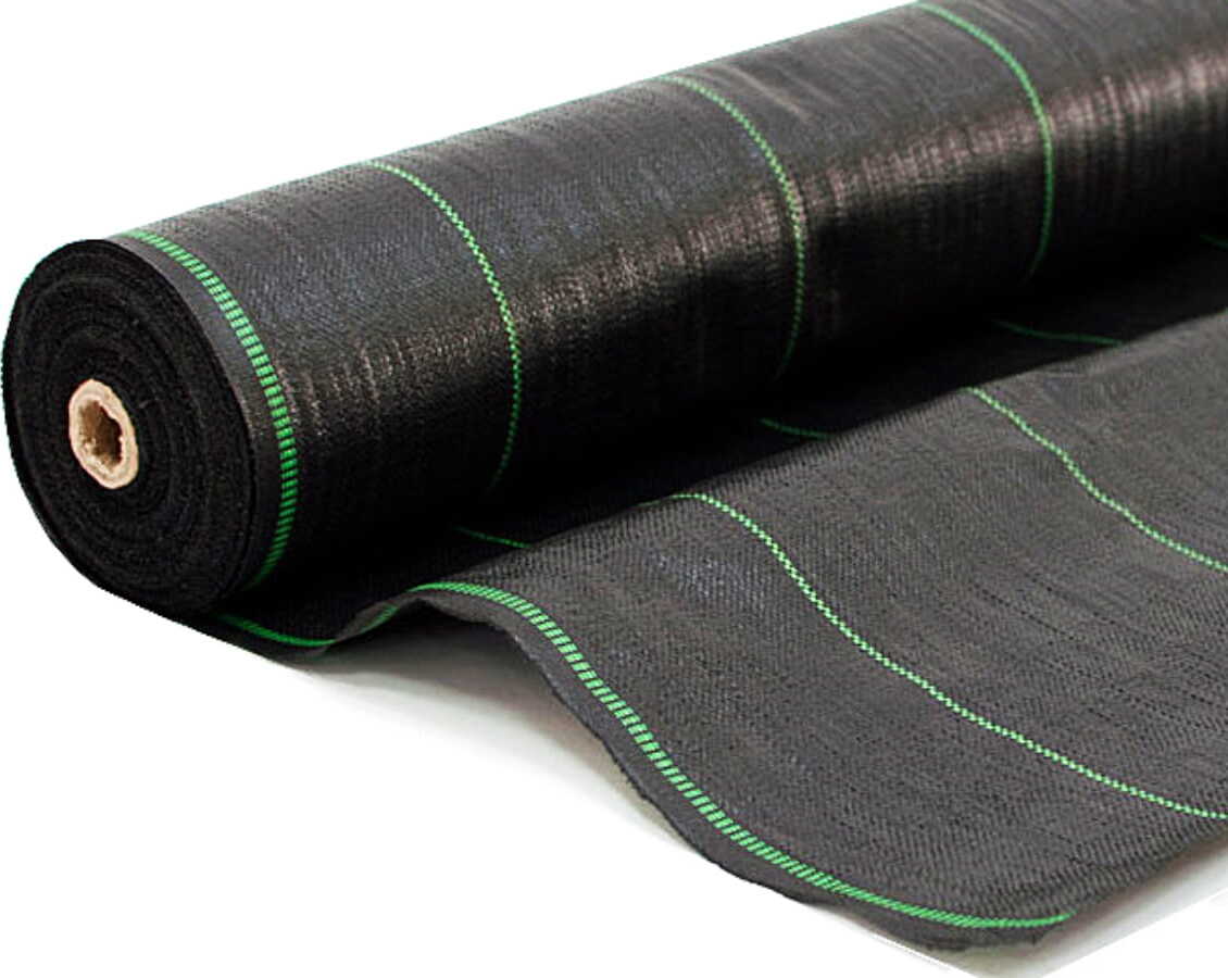 Prime Garden Anti-Unkrautgewebe, Geotextil, Unkrautfolie, schwarz, 3.2m x 20m = 64m² / 100 g/m²