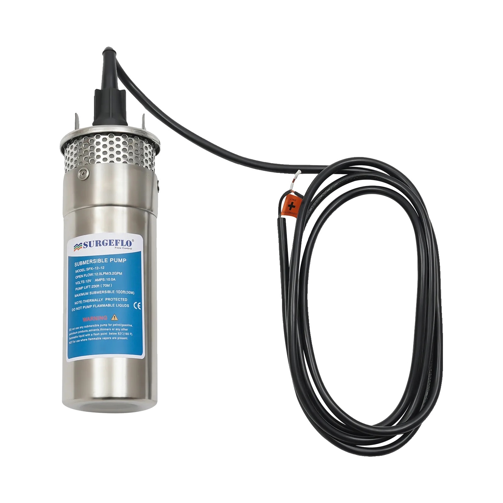 Ponorné čerpadlo do hlbokých studní, výkon 120 W, prietok 12 l/min, strieborné