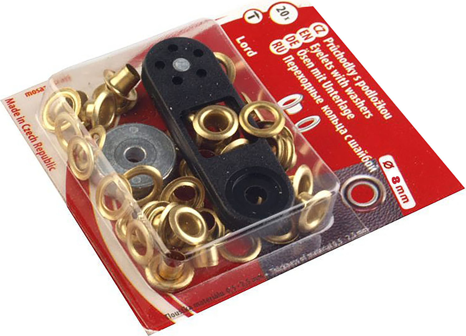 maDDma Metallösen m. Ösenwerkzeug verschiedene Größen / Mengen f. Taschen Stoff Leder , Farbe:gold, Größe:20St. | Ø4mm | Ø8mm 700092081-GO48