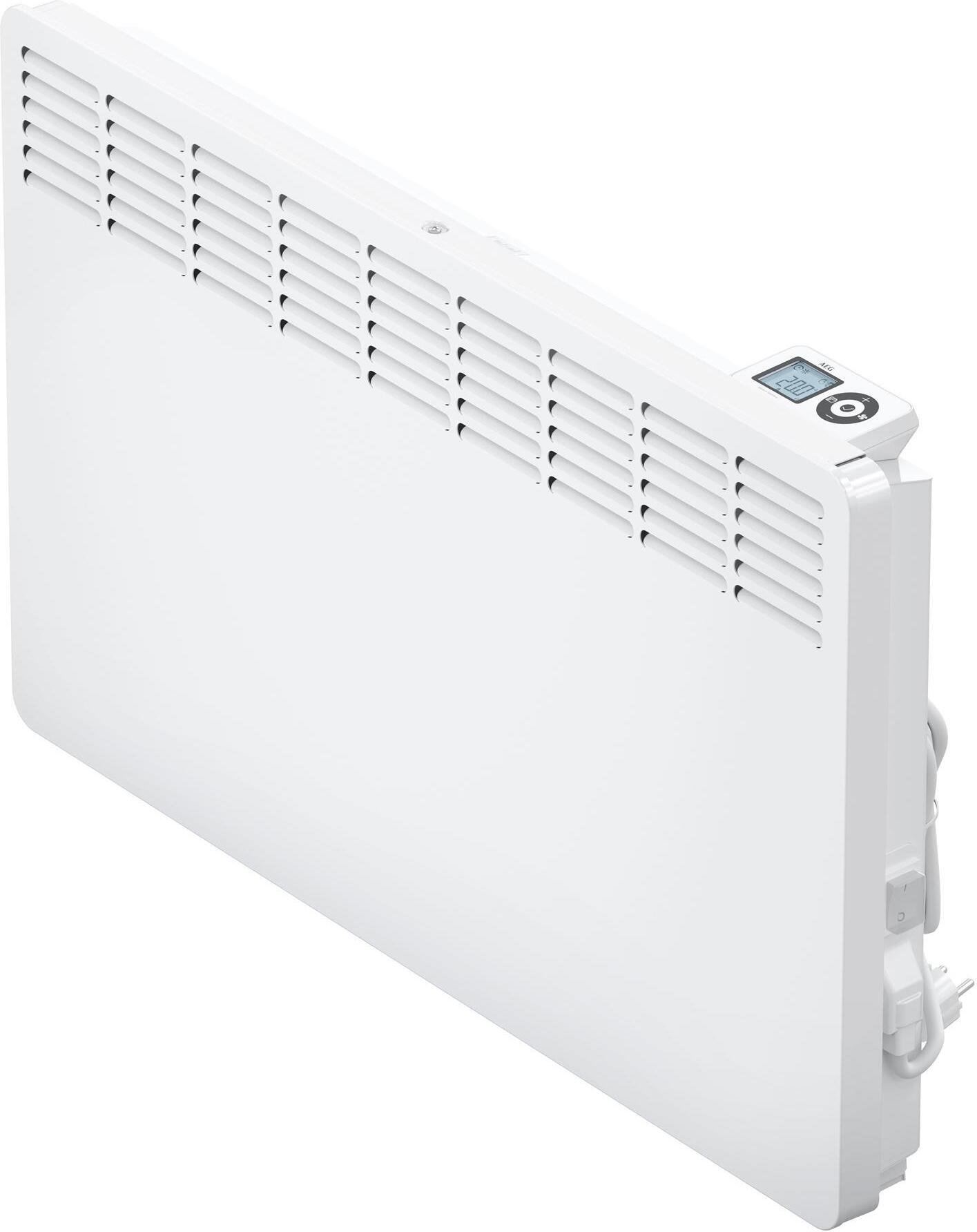 STIEBEL ELTRON Convettore da parete CNS 1500 Plus LCD, 1,5 kW per circa 20 m², certificato TÜV, display LCD, timer settimanale, riscaldamento elettrico a risparmio energetico, bianco, 205856