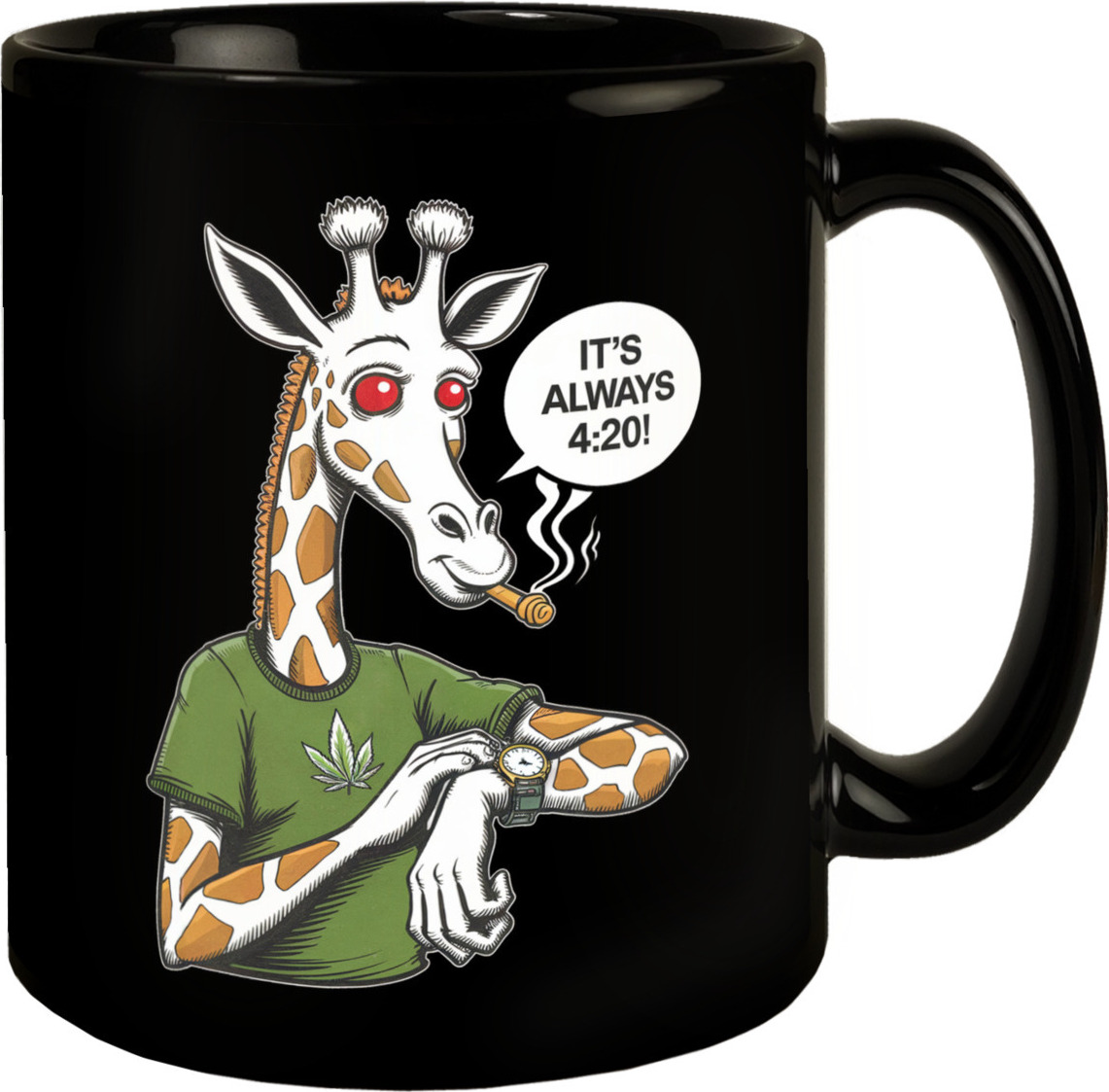 speecheese Bekiffte Giraffe - It's always 4:20 Tasse