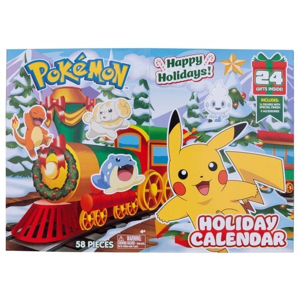 Jazwares Pokémon Adventný kalendár 2024 Sviatočný kalendár s bojovými figúrkami