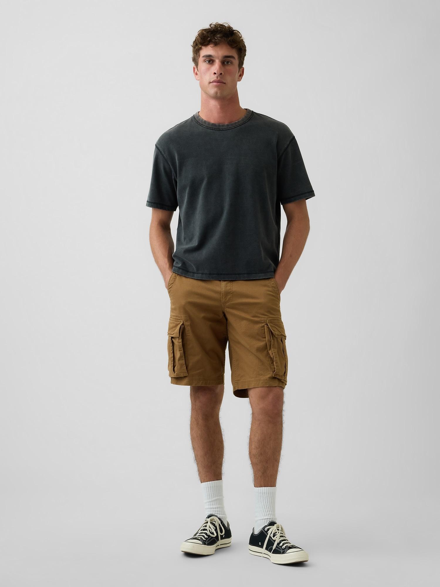 GAP Herren Cargoshorts Größe 29, locker geschnitten, knielang, mittelhoher Bund, aus regenerativer Stretch-Baumwolle 889841-00__29