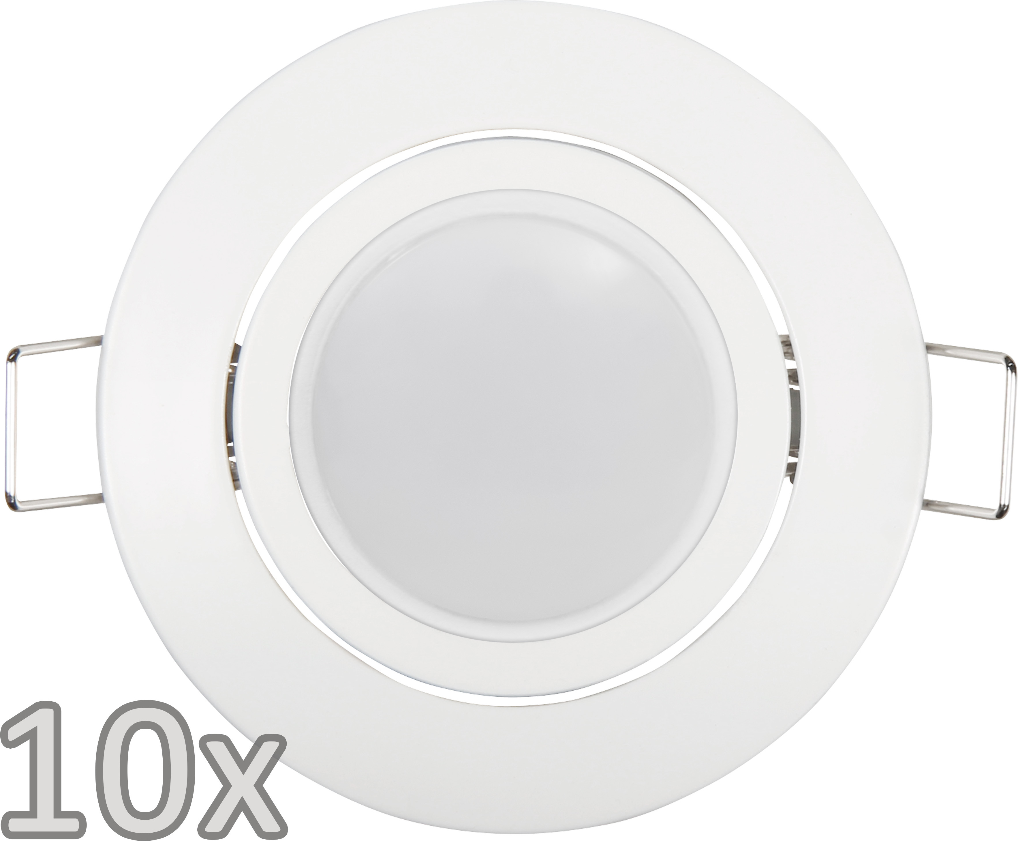 Einbauleuchten-Set McShine, 10xRahmen, 10xLED-Modul, 5W, 440lm, 230V, weiß 1452938