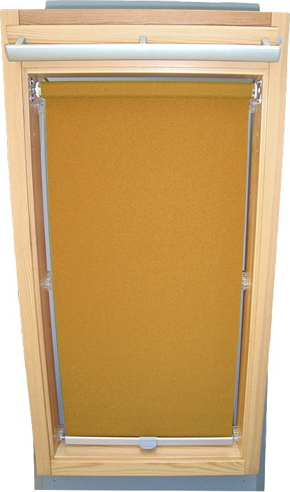 Sonnenschutz-HH Rollo für VELUX Dachfenster Sichtschutz mit Haltekrallen VL/VG/VX - 023 Typ I - Baujahr ab April 1983 - ocker 2020010891