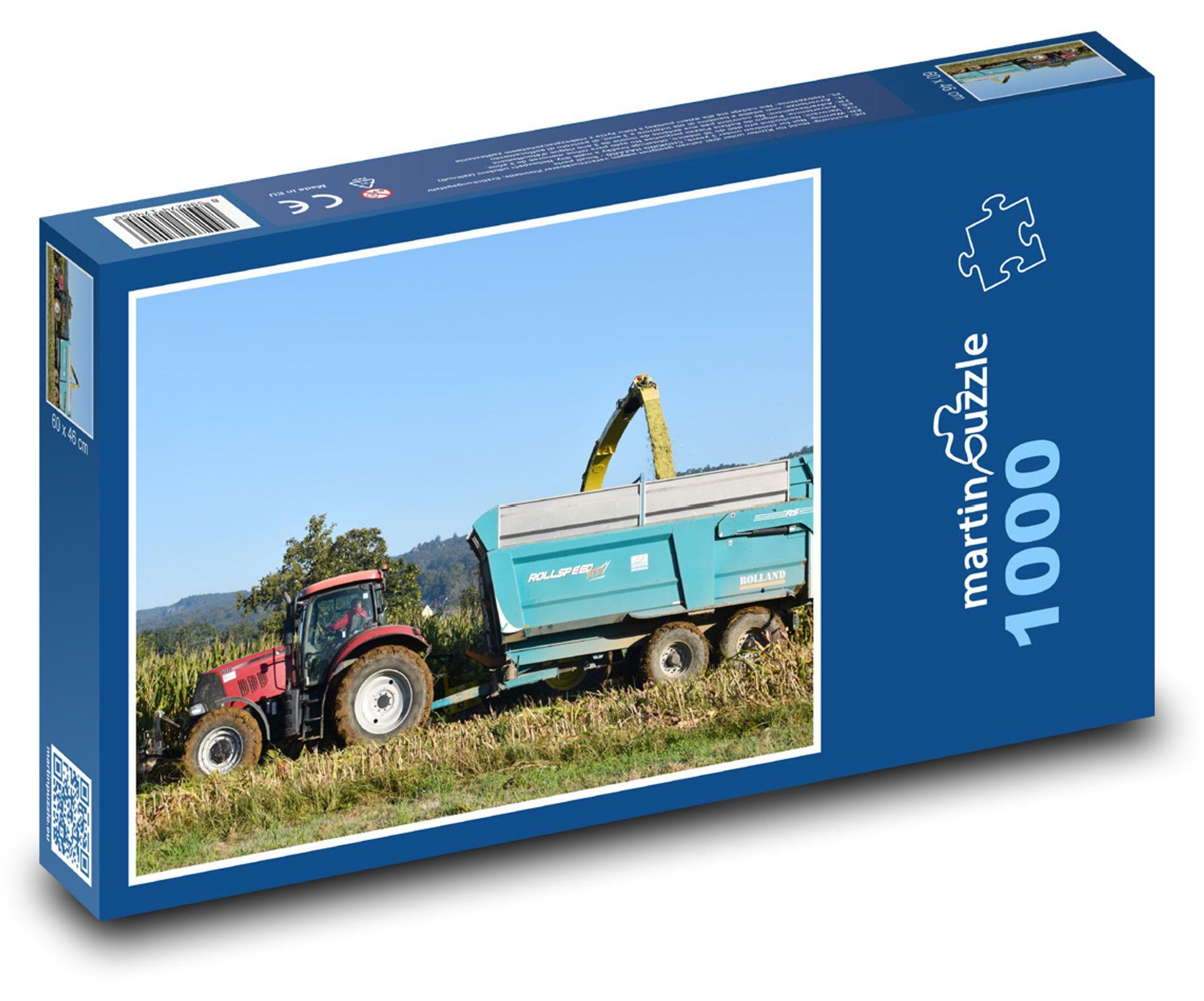 MCprint Puzzle 1000 Traktor und Maisernte - martinpuzzle