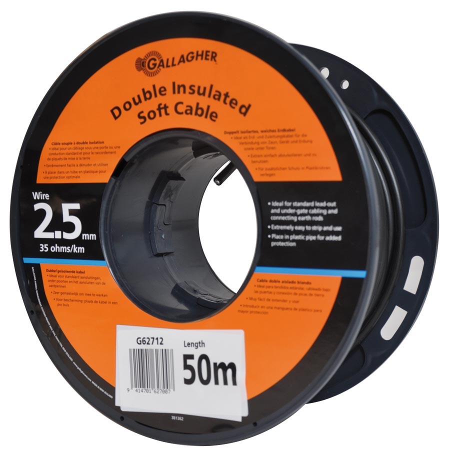 Gallagher Erd-/Zuleitungskabel 2,5mm 50m 35 Ohm/km 062712