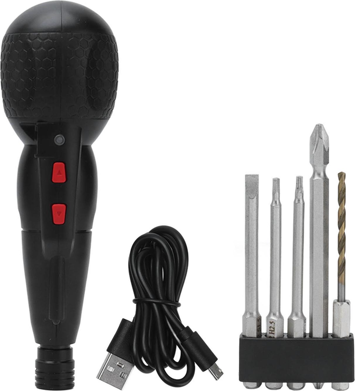 TWO TREES Elektrisches Schraubendreher-Set mit integriertem USB-Ladegerät und 10-W-LED-Licht