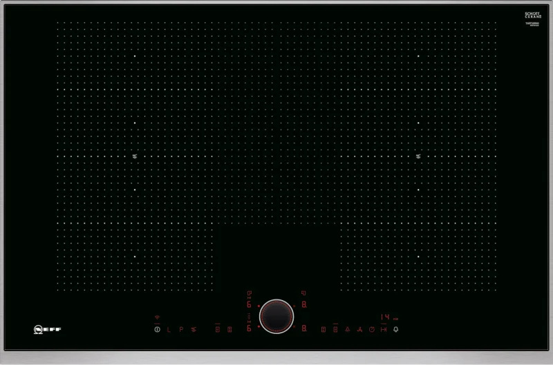 Neff T68TS6RN0, Čierna, Vstavaný, Indukčná varná doska so zónami, Keramický, 4 zone(s), 4 zone(s)