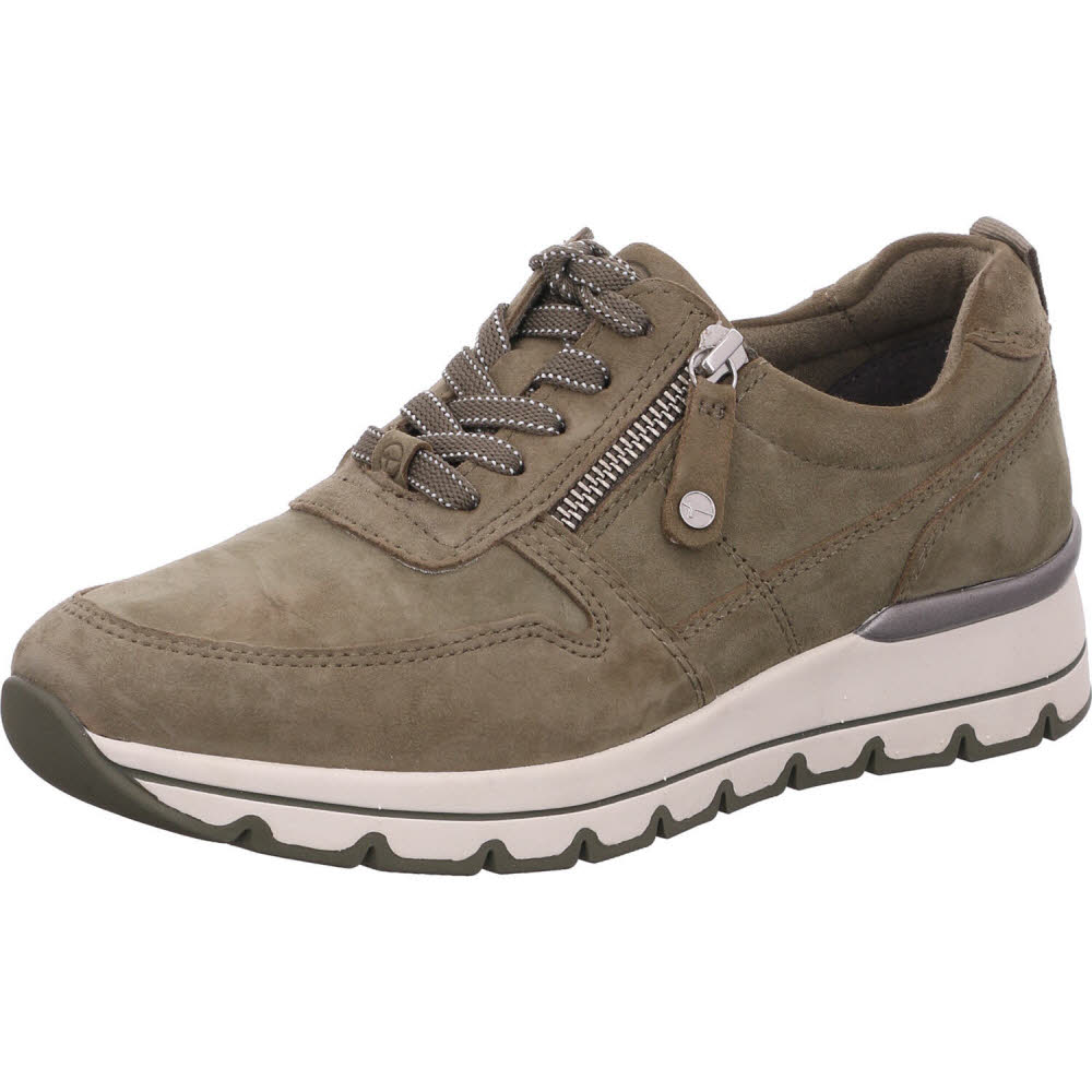 Damen Sneaker 1-23725-27-770 EMERALD SUEDE grün COMFORT-Lining von TAMARIS aus Leder von Größe 36 bis 41 1-1-23725-27