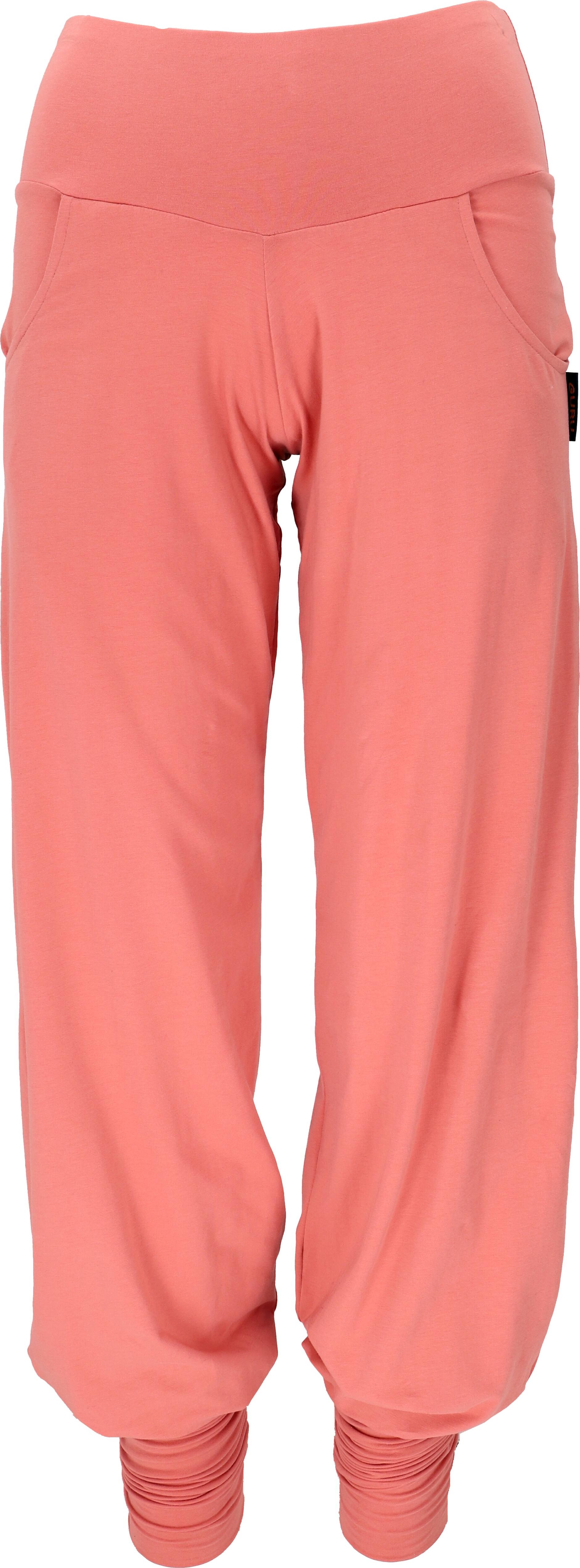 Guru-Shop Yogahose mit Langen Beinbündchen, Hose in Bio Qualität - Apricot, Damen, Pink, Baumwolle(Bio),Elasthan, Größe: XL 58038_4