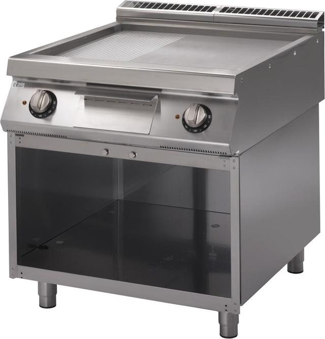 Elektrický gril Gastro M 700 Plus, 70/80 l, chróm, 2/3 hladký, 1/3 rebrovaný
