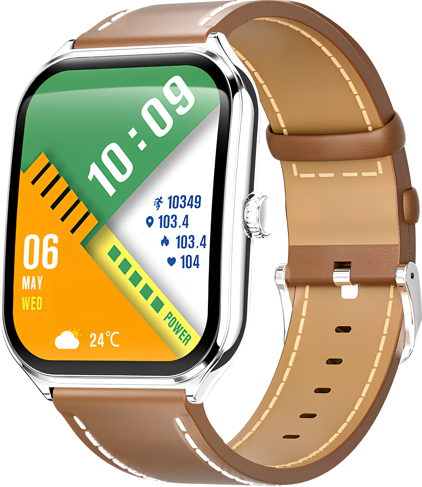 ANTCOOL Ultradünne Smartwatch, 1,96 Zoll großes 360 x 360 HD-Pixel-Display, immer online, Anruferinnerung, wasserdichte IP67-Sportuhr