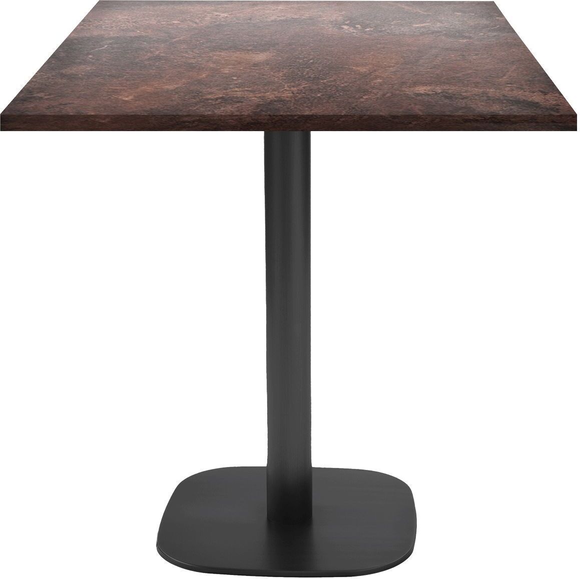 Restootab Tisch 70 x 70 cm – rundes Roststeinmodell