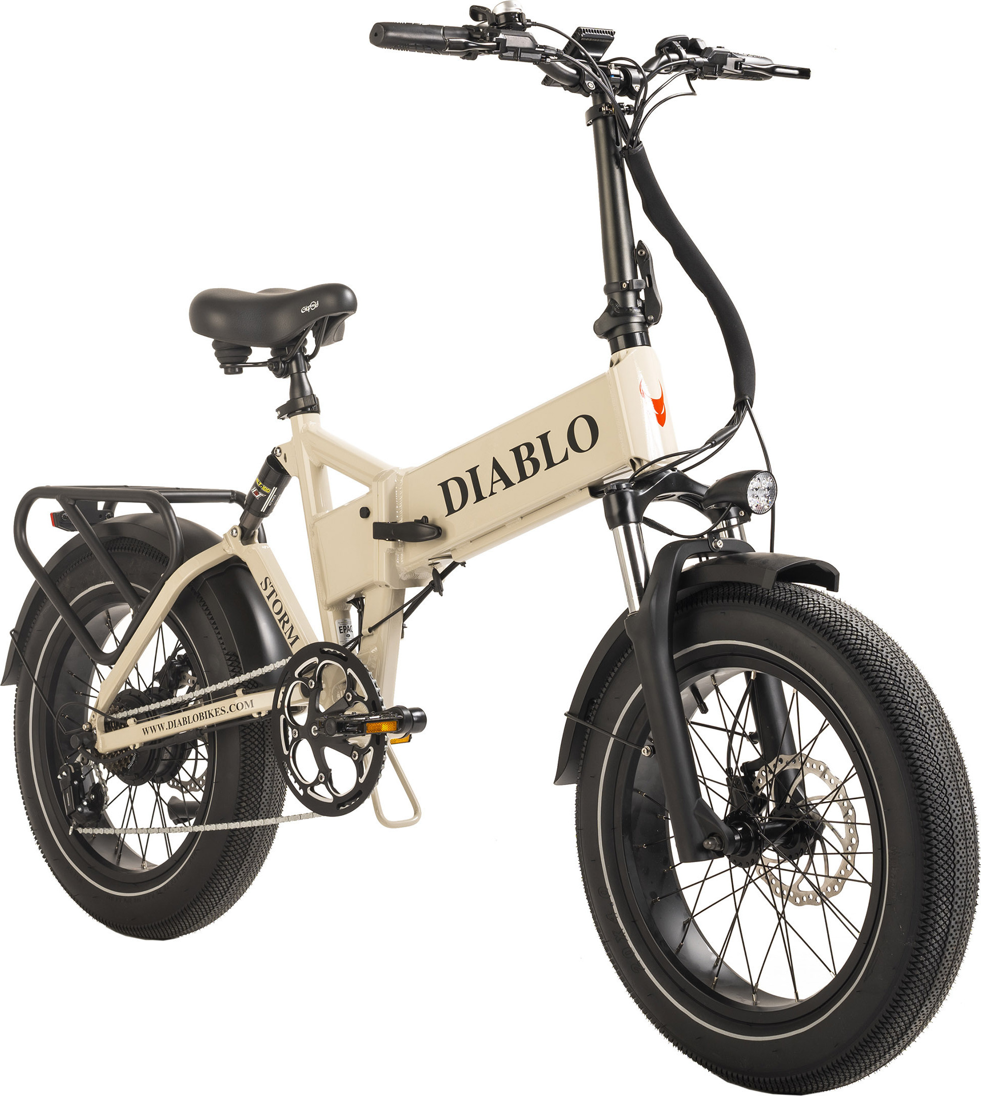 E-skladací bicykel kompaktný 20" Storm Diablo Bikes DIABLO Bikes , 494V