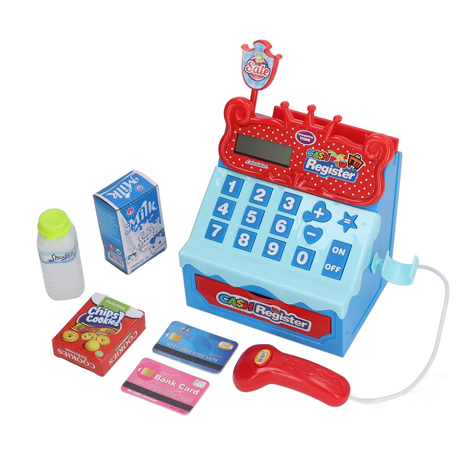 Cocosity Registrierkasse Spielzeug,Registrierkasse Spielset,Kinder Registrierkasse,Taschenrechner Registrierkasse Spielzeug,Kleinkinder Bargeld Spielzeug,Kasse zählen Spielzeug